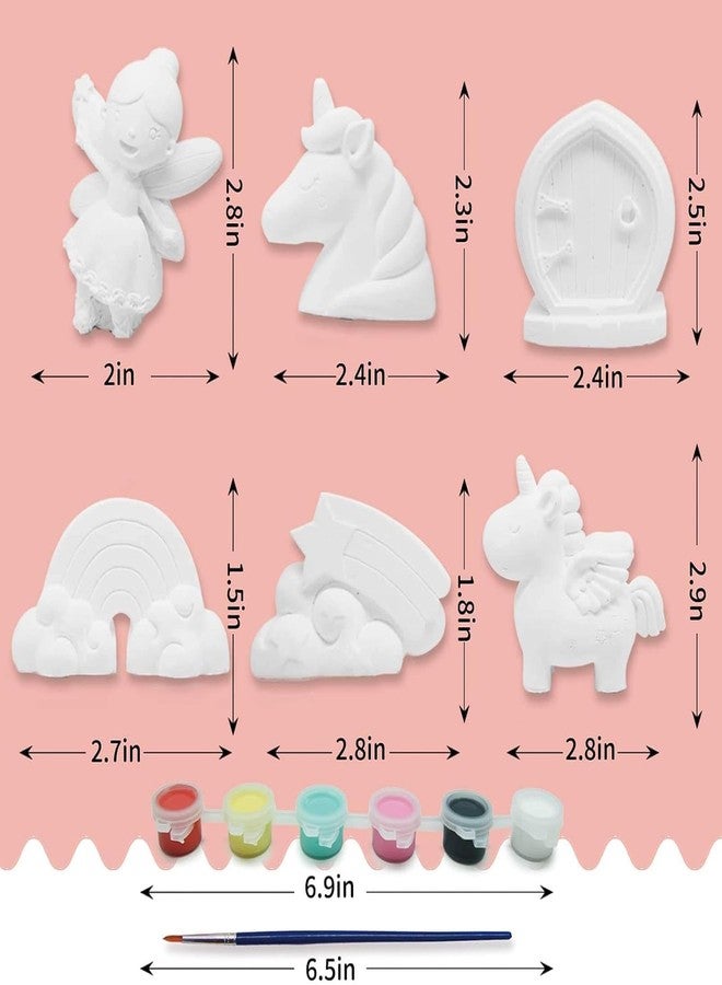 Funto Paint Your Own Unicorn Painting Kit, Arts and Crafts Set, STEAM Project Creative Activity DIY Toys, with 6 Figurines, 6 Paint Pots, 1 Brush - Image 4